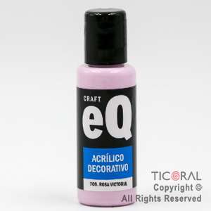 ACRIL.DECOR.EQ 709 ROSA VICTORIA 50ML X 6 UNIDADES